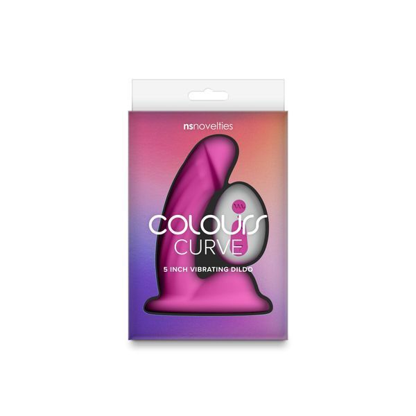Дилдо з вібрацією NS Novelties Colours - Curve - Vibrating - 5" Dildo - Pink SX4333 фото