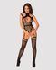 Ажурний бодістокінг з отворами Obsessive Bodystocking G327 black SO7248 фото 3