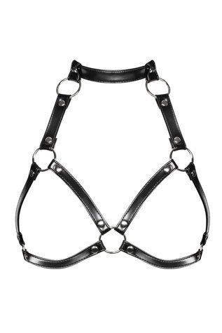 Портупея на груди Obsessive A740 harness black O S, штучна шкіра SO7853 фото
