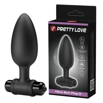 Анальна пробка Pretty Love Vibra Butt Plug II Black 6603BI-040107 фото