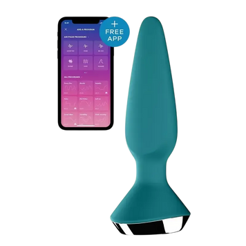 Анальна смарт-вібропробка Satisfyer Plug-ilicious 1 Petrol SO5441 фото