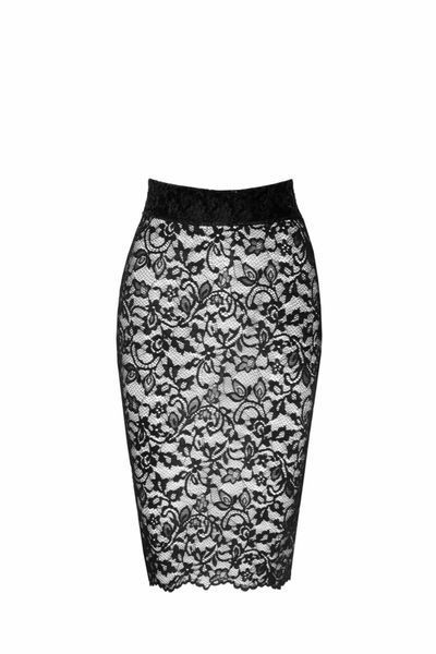 Спідниця Noir Handmade F302 Ambivalence, 3XL, black, мереживо, довжина за коліна, шнурівка ззаду SX0249 фото