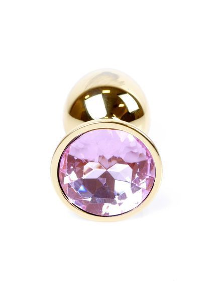 Анальна пробка Boys of Toys Jewellery Gold Plug Light Pink, d - 2,7 см 62530064-00018 фото