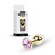 Анальна пробка Boys of Toys Jewellery Gold Plug Light Pink, d - 2,7 см 62530064-00018 фото 5