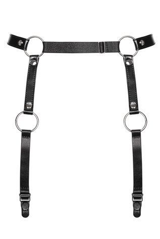 Гартери Obsessive A741 garter belt black O S, штучна шкіра SO7854 фото