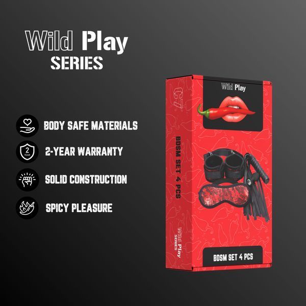 Набір БДСМ Erospace Wild Play BDSM Set 4 pcs C7 62050072-0007 фото