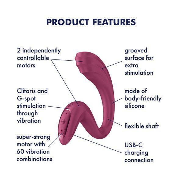 Вагінально-кліторальний вібратор Satisfyer G for Goddess 3 Wine Red SX3831 фото