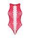 Ажурний бодістокінг із ефектом шнурівки Obsessive B120 teddy red S M SO7208 фото 5
