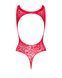 Ажурний бодістокінг із ефектом шнурівки Obsessive B120 teddy red S M SO7208 фото 6
