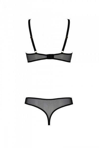 Еротичне боді Passion MARINA BODY, XXL XXXL, black, з відкритими чашками SO9718 фото