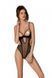 Еротичне боді Passion MARINA BODY, XXL XXXL, black, з відкритими чашками SO9718 фото 1