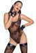 Боді Noir Handmade F242 Tulle body with patterned flock embroidery SX0151 фото 1