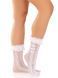 Шкарпетки ажурні з рюшами Leg Avenue Mini Bow Lace Anklet White SX1047 фото 1