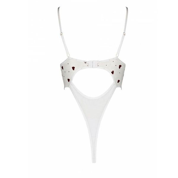 Еротичний боді з малюнком Passion LOVELIA BODY, white SO4756 фото