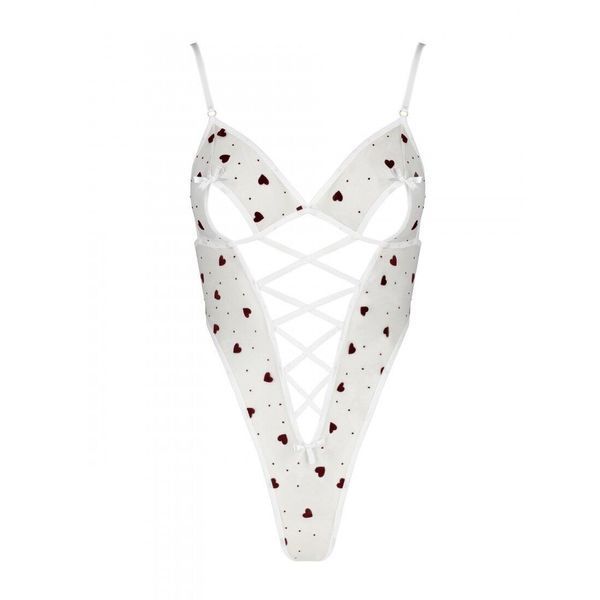 Еротичний боді з малюнком Passion LOVELIA BODY, white SO4756 фото