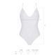 Боді з ажурним декором та відкритим кроком Passion URSULA BODY, white SO5832 фото 5