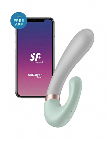 Смарт вібратор-кролик із підігрівом Satisfyer Heat Wave Mint SO6097 фото