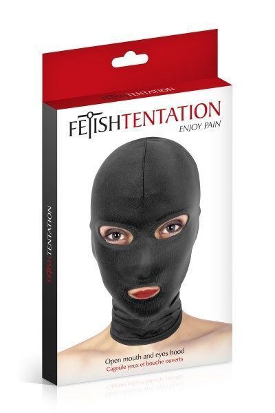 Капюшон для БДСМ з відкритими очима та ротом Fetish Tentation SO3758 фото Капюшон для БДСМ з відкритими очима та ротом Fetish Tentation SO3758 фото