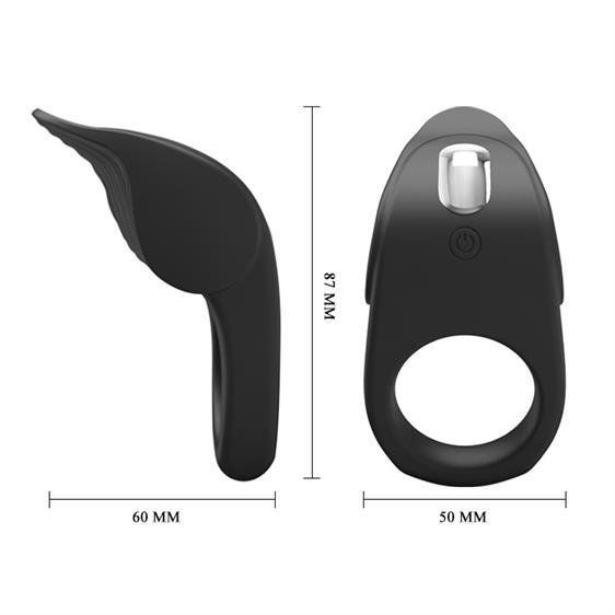 Ерекційне кільце з вібрацією Pretty Love Vibrating Susanna Cock Ring Black 6603BI-210235 фото