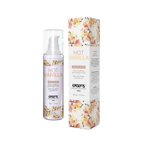 Їстівна масажна олія EXSENS Hot Vanilla, 50 мл SO2357 фото