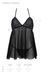 Пеньюар Passion KERRIA CHEMISE black, XXL XXXL, мереживний верх, трусики в комплекті SX0489 фото 5