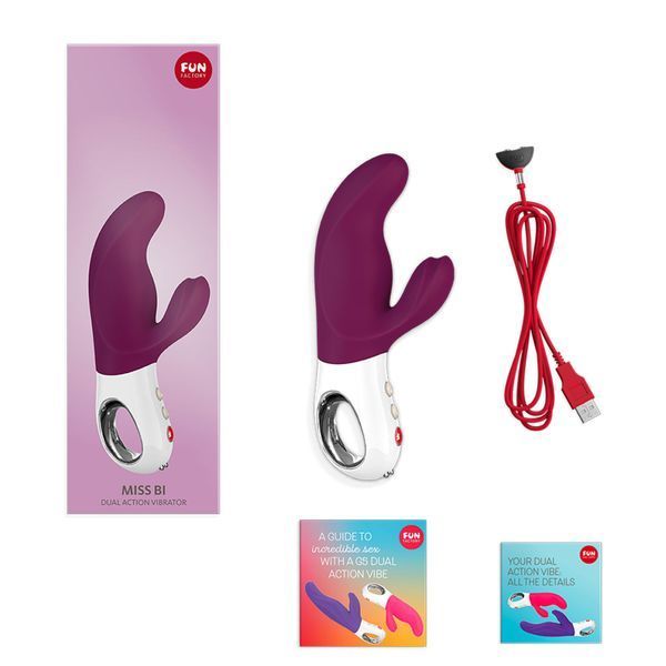 Вібратор-кролик Fun Factory MISS BI grape white, 2 незалежні мотори, діаметр 4,2 см SX0945 фото