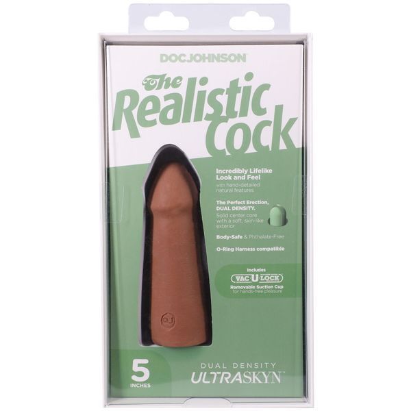 Фалоімітатор Doc Johnson The Realistic Cock ULTRASKYN - 5 Inch Caramel SX4481 фото