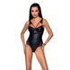 Боді з еко-шкіри та мережива Passion LOONA BODY, black SO5356 фото 1