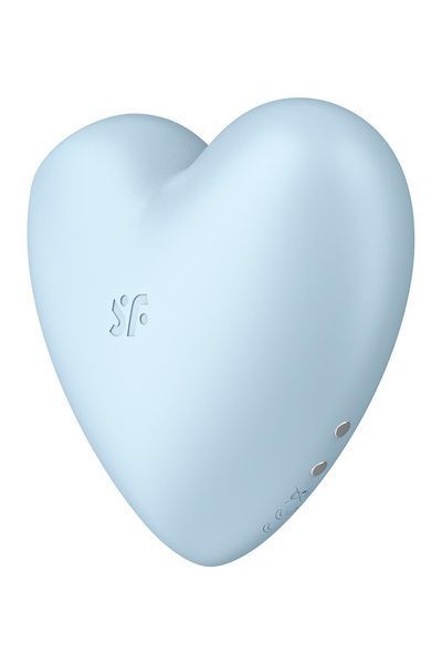 Вакуумний стимулятор клітора з вібрацією Satisfyer Cutie Heart Blue SO6287 фото