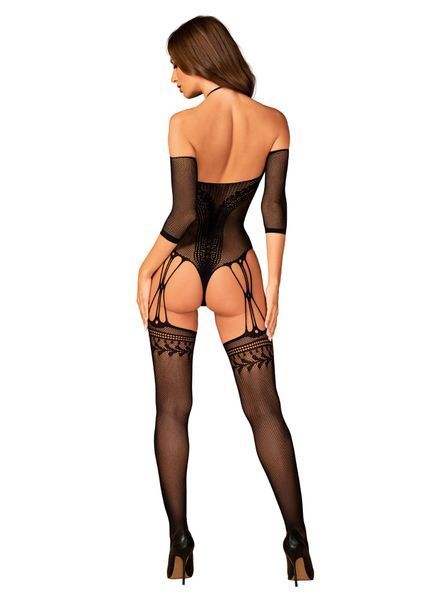 Нейлоновий бодістокінг з імітацією панчіх Obsessive Bodystocking G333 SO7699 фото