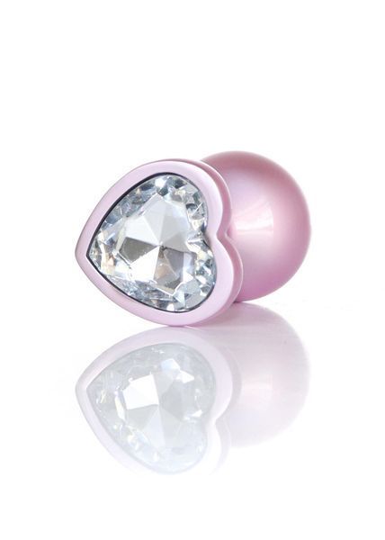 Анальна пробка Boys of Toys Jewellery Pearl Pink Heart Plug Clear M 62530064-00139 фото