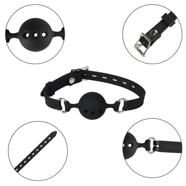 Кляп Erospace Wild Play Mouth Gag With Silicone Ball C14 62050072-0014 фото