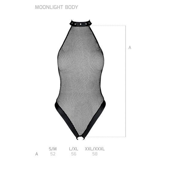 Боді-халтер з відкритим доступом Passion MOONLIGHT BODY XXL XXXL black SO8449 фото