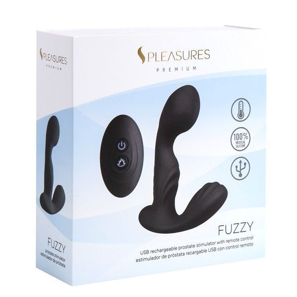 Вібромасажер простати S Pleasures Premium FUZZY, чорний, з рельєфом, 10 режимів вібрації, нагрів SX1612 фото