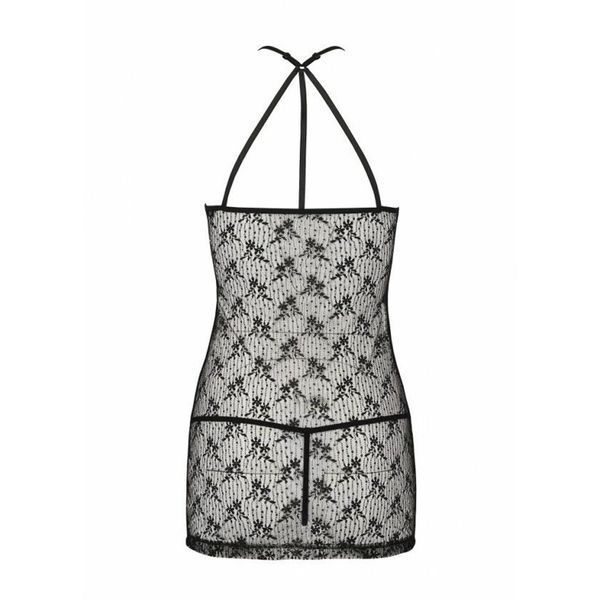 Напівпрозора сорочка Passion AZALIA CHEMISE XXL XXXL, black SO4135 фото