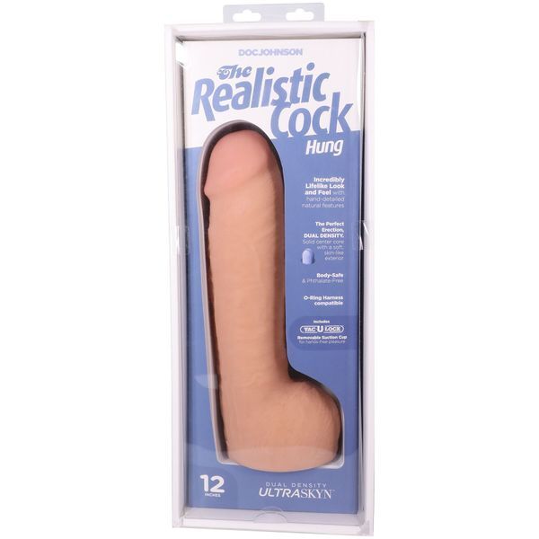 Фалоімітатор Doc Johnson The Realistic Cock ULTRASKYN - 12 Inch Hung with Balls Vanilla SX4438 фото