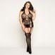 Бодістокінг з імітацією панчіх Size Plus Black SO4992 фото 1