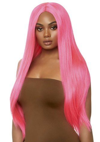 Перука Leg Avenue 33" Long straight center part wig neon pink SO8590 фото