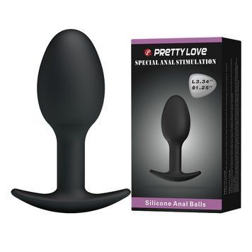Анальна пробка Pretty Love Special Anal Stimulation Anal Balls 3.34" Black 6603BI-040033 фото