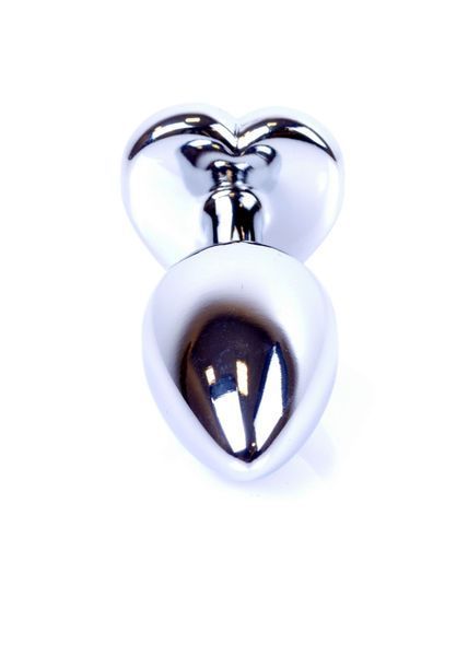 Анальна пробка Boys of Toys Jewellery Silver Heart Plug Black 62530064-00047 фото