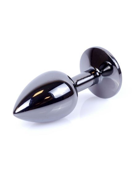 Анальна пробка Boys of Toys Jewellery Dark Silver PLUG- Light Blue, d - 2,7 см. 62530064-00031 фото