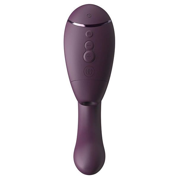 Подвійний вакуумний кліторальний стимулятор з вібрацією Womanizer Next Duo - Dark Purple SX3867 фото