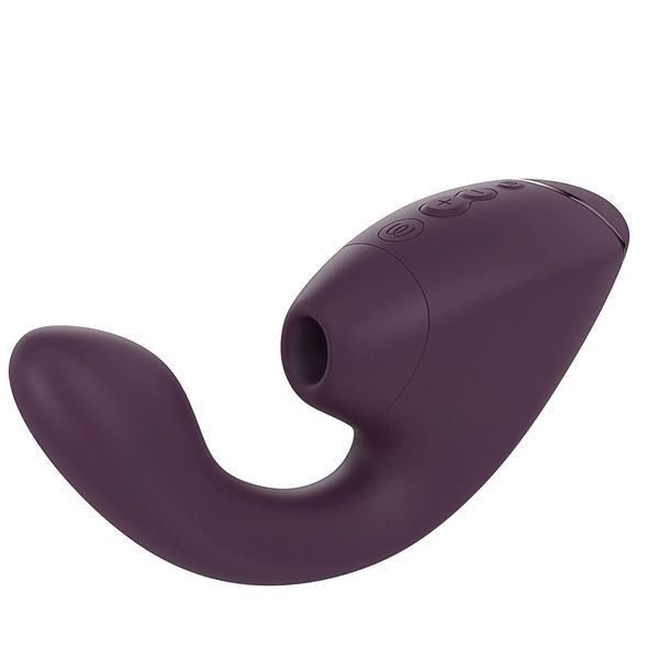 Подвійний вакуумний кліторальний стимулятор з вібрацією Womanizer Next Duo - Dark Purple SX3867 фото