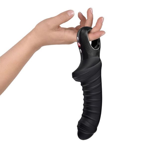 Вібратор для точки G Fun Factory TIGER Black, ребристий, підходить для анальної стимуляції SX4307 фото