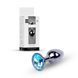 Анальна пробка Boys of Toys Jewellery Dark Silver PLUG- Light Blue, d - 2,7 см. 62530064-00031 фото 5