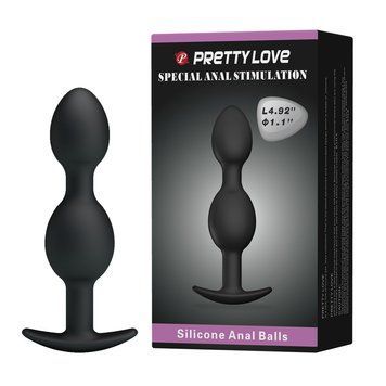 Анальна пробка Pretty Love Special Anal Stimulation Anal Balls 4.92" Black 6603BI-040035 фото