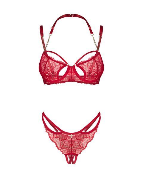 Комплект Obsessive Matildea 2-pcs crotchless set L/XL SX3609 фото