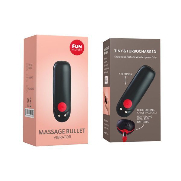 Віброкуля Fun Factory Massage BULLET, чорна, діаметр 2,5 см SX0948 фото
