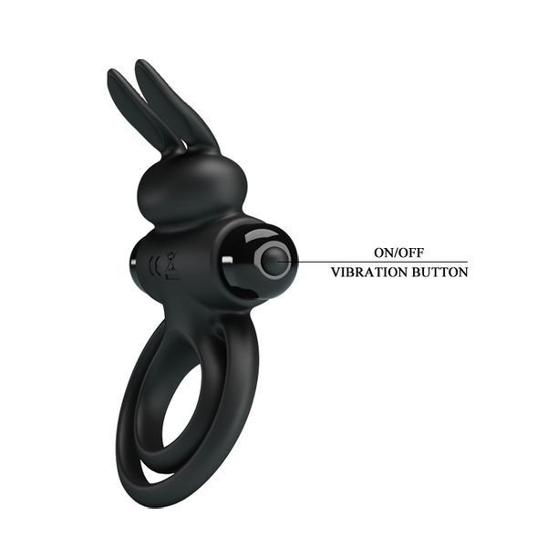 Ерекційне кільце Pretty Love Vibrant Penis Ring III Black 6603BI-210206 фото