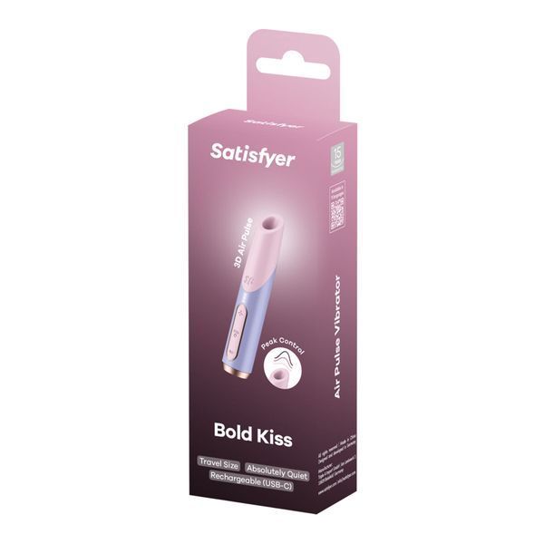 Вакуумний стимулятор Satisfyer Bold Kiss Violet, магнітна технологія 3D Air Pulse, 30 режимів роботи SX2165 фото
